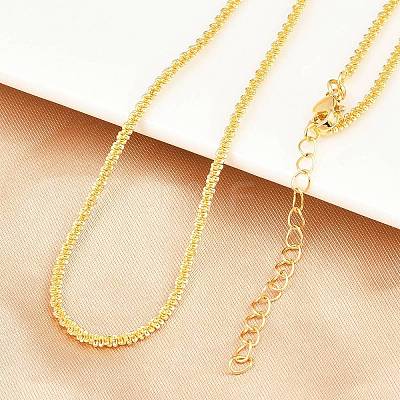 2MM Brass Chain Necklaces for Women NJEW-A062-02G-1