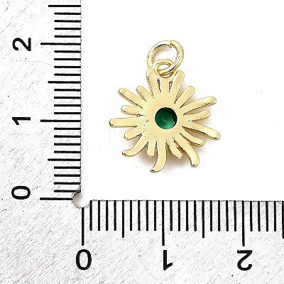 Sun Brass Micro Pave Cubic Zirconia Pendants KK-C134-11G-02-1