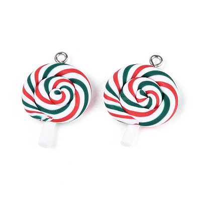 Handmade Polymer Clay Pendants CLAY-N013-30A-02-1