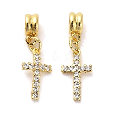 Rack Plating Brass Micro Pave Cubic Zirconia Charms KK-S398-08A-1