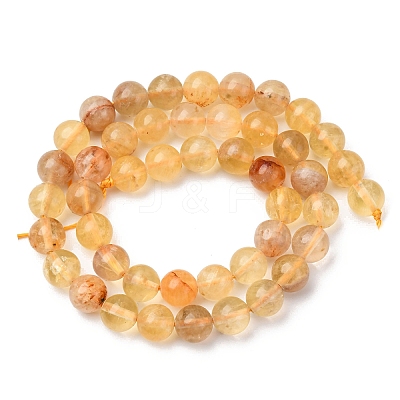 Natural Yellow Fluorite Beads Strands X-G-K340-A03-02A-1