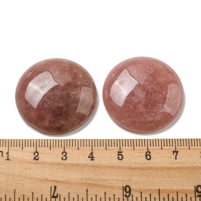 Natural Strawberry Quartz Cabochons G-C115-02B-10-1