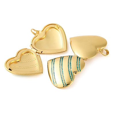 Rack Plating Brass Locket Pendant KK-H486-04G-05-1