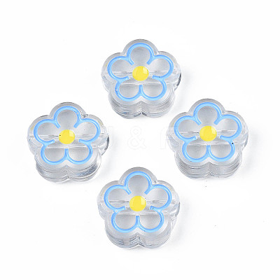 Transparent Acrylic Beads X-ACRC-S039-03-1