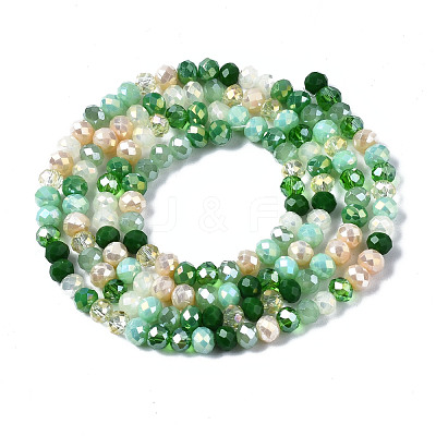 Electroplate Glass Beads Strands EGLA-T020-12B-1