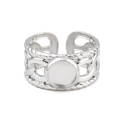 304 Stainless Steel Cuff Ring Components SA-CBA82C8-01A-P-1