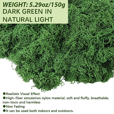 Polyester Artificial Moss DIY-CN0003-92B-1