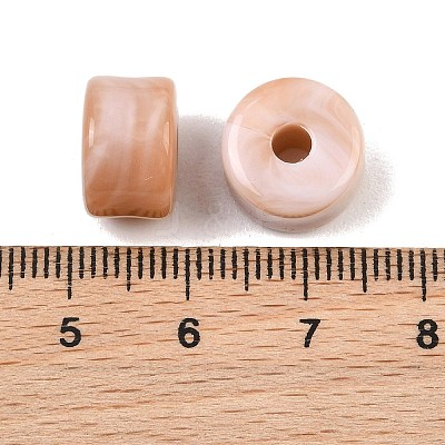 Two-Color Opaque Acrylic Imitation Gemstone Beads AC-CBA3EFE-02C-1