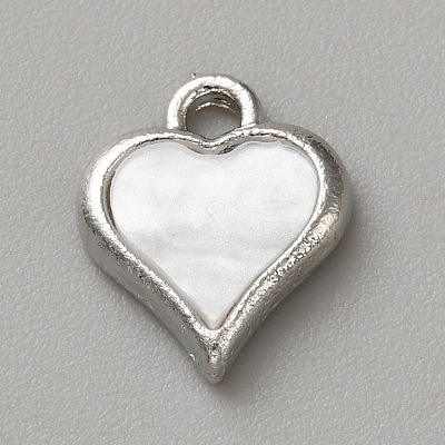 White Series Love Bow Alloy Acrylic Pendant LS-PALLOY-WH0115-01P-13-1