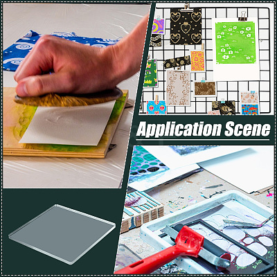 Silicone Reusable Gel Printing Plate for Arts and Crafts DIY-WH0816-134B-1