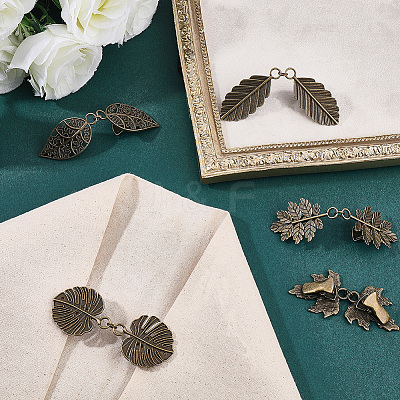 5Pcs 5 Styles Alloy Cardigan Clips AJEW-SC0004-38AB-1
