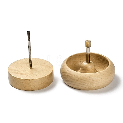 Wood Manual Beading Spinners TOOL-K012-03-1
