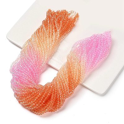 Transparent Painted Glass Beads Strands DGLA-A034-T4mm-A20-1