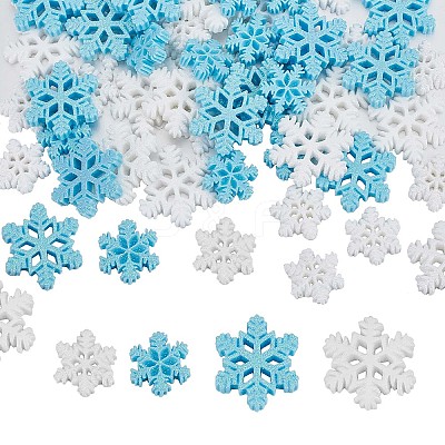 80Pcs 4 Styles Christmas Theme Opaque Resin Cabochons CRES-SC0002-58-1