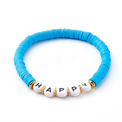 Handmade Polymer Clay Heishi Beads Stretch Bracelets Sets BJEW-SZ0001-59-1