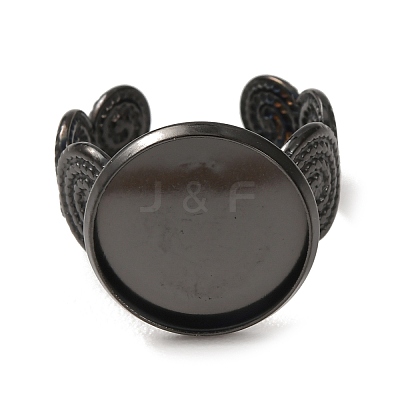 Spiral 304 Stainless Steel Cuff Ring Components STAS-P454-02E-B-1