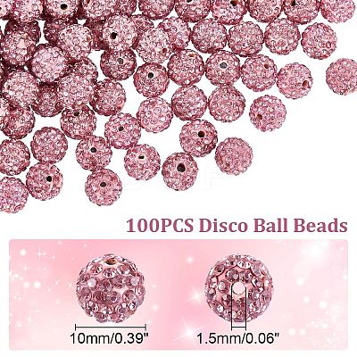 Pave Disco Ball Beads RB-A130-10mm-23-1