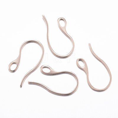 Ion Plating(IP) 304 Stainless Steel Earring Hooks X-STAS-H383-28RG-1