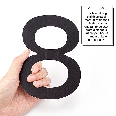 Stainless Steel Home Address Number DJEW-WH0010-06EB-1