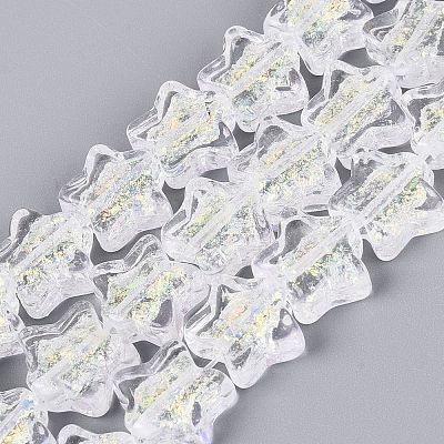 Handmade Foil Glass Beads Strands FOIL-Q002-07F-1