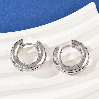 202 Stainless Steel Polishing Hoop Earrings EJEW-M106-02P-03-1
