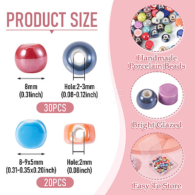 Handmade Porcelain Beads PORC-TA0001-71-1