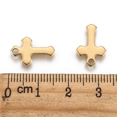 Ion Plating(IP) 304 Stainless Steel Tiny Cross Charms LS-X-STAS-L159-06G-1