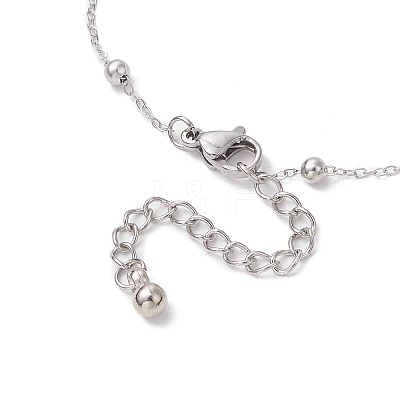 304 Stainless Steel Ball Cable Chain Anklets AJEW-AN00643-02-1
