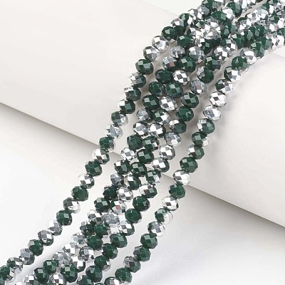 Electroplate Opaque Glass Beads Strands X-EGLA-A034-P4mm-M04-1