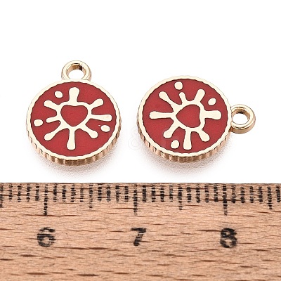 Alloy Enamel Pendants ENAM-Q002-02G-05-1