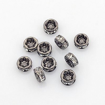 Brass Rhinestone Spacer Beads X-RB-A014-Z5mm-01B-NF-1