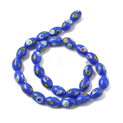 Handmade Millefiori Glass Beads LAMP-U004-02-1