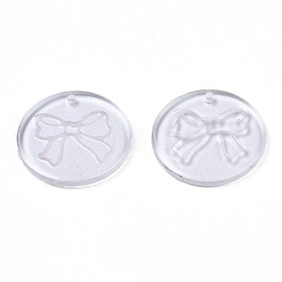 Transparent Resin Pendants RESI-N030-006C-1