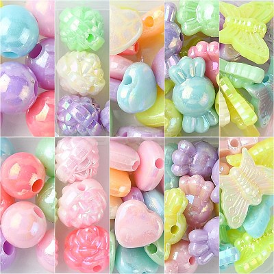 Opaque Acrylic Beads MACR-CJ0001-64-1