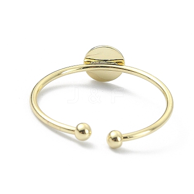 Brass Open Cuff Ring Findings X-KK-P232-01G-1