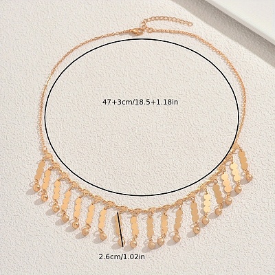 Iron Elegant Long Round Beaded Tassel Bib Necklaces for Women Party and Special Occasions WL5134-1
