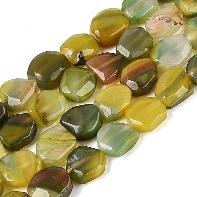 Dyed & Heated Natural Agate Beads Strands G-N359-15A-04-1