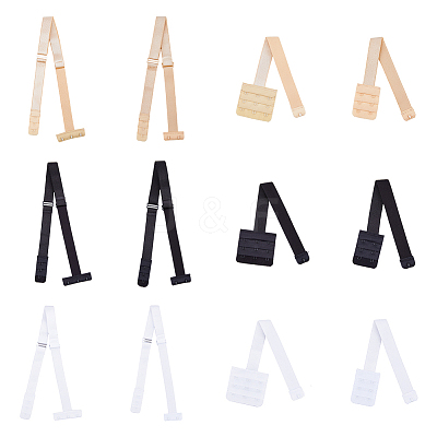 6 Sets 6 Style Nylon Womens Low Back Bra Converter DIY-FH0006-51-1