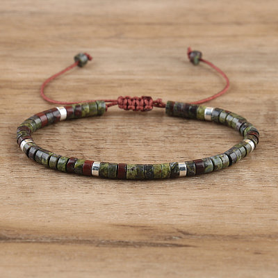 Natural Dragon Blood Beaded Braided Bracelets QH4784-11-1