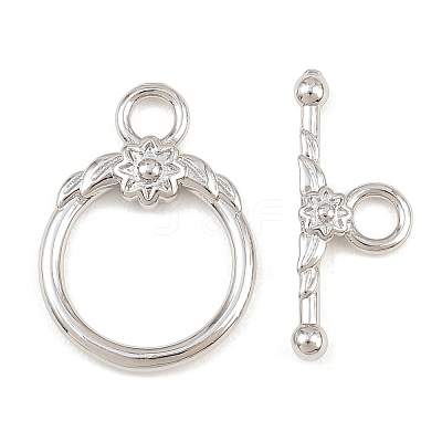 Brass Toggle Clasps KK-G548-42P-02-1