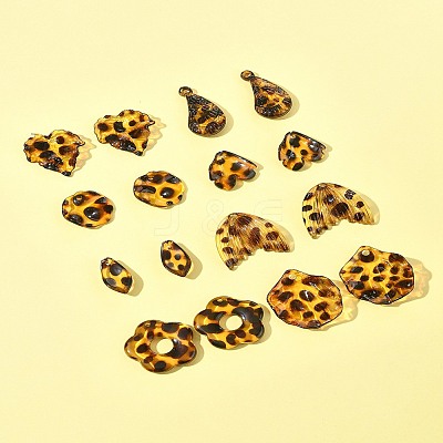 16Pcs 8 Styles Transparent Acrylic Pendants OACR-FS0004-06-1