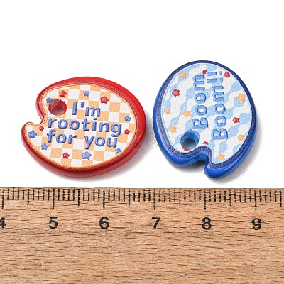 Motivational Quote Palette Shaped Printed Opaque Acrylic Beads AC-CBAC4EE-04-1