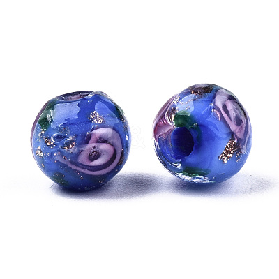 Handmade Gold Sand Lampwork Beads LAMP-S194-001C-1