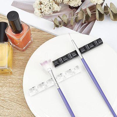 5Pcs 5 Cololrs 5 Grids Plastic Nail Art Brush Pen Holder Stand MRMJ-FG0001-10-1