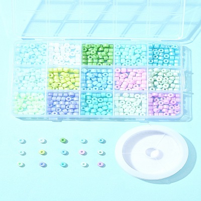 DIY Column Glass Seed Beads Bracelets Making Kits SEED-FS0001-38-1