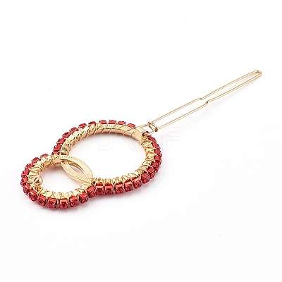 Alloy Hollow Geometric Gemstone Beads Hair Barrettes PHAR-JH00075-01-1