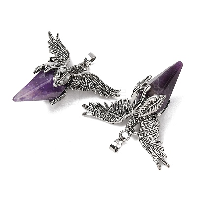 Natural Amethyst Pendants GG-C001-02L-1