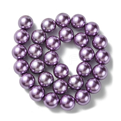 Eco-Friendly Glass Pearl Bead Strands HY-A008-14mm-M-1