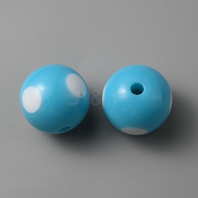 Acrylic Beads SACR-WH0009-11C-1