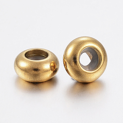 Ion Plating(IP) 202 Stainless Steel Beads LS-STAS-F148-8mm-07G-1